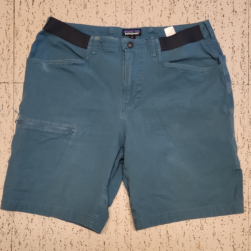 Patagonia Teal Flat Front Cargo Shorts